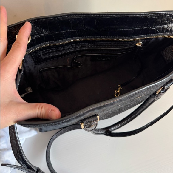 Michael Kors Black Satchel Bag embossed croc calf hair - Picture 4 of 5